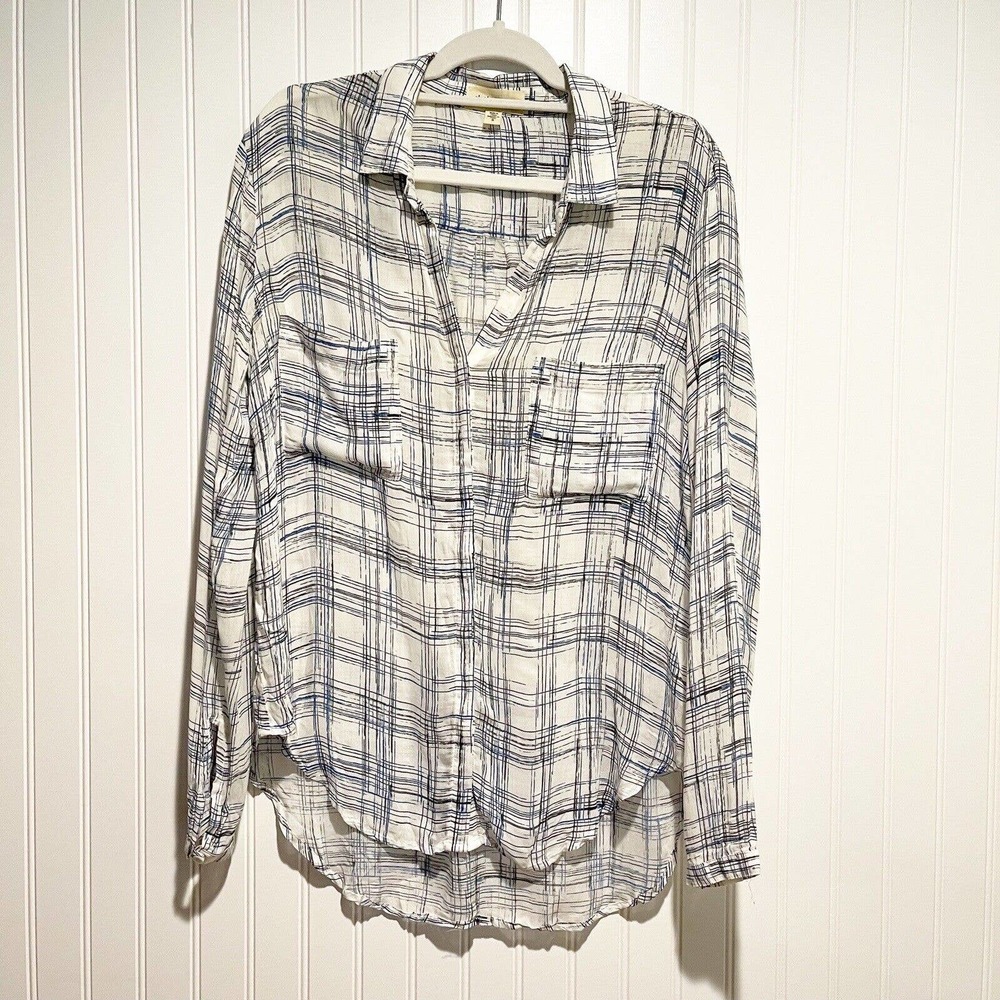 Cloth Stone Lightweight Plaid Button Down Size Small